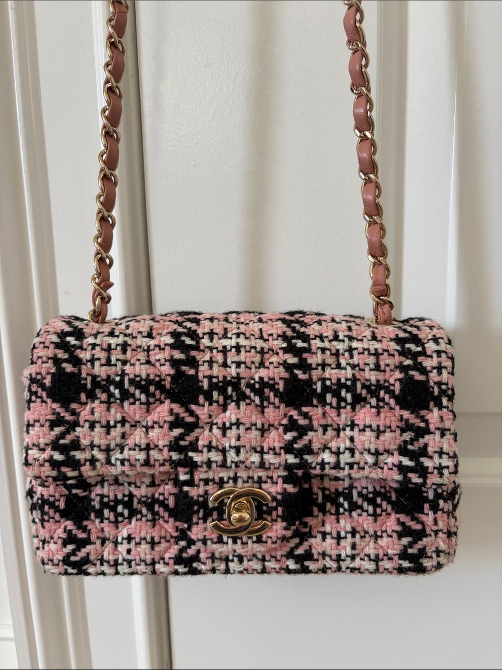 CHANEL Classic Tweed Rectangular Mini Flap Bag